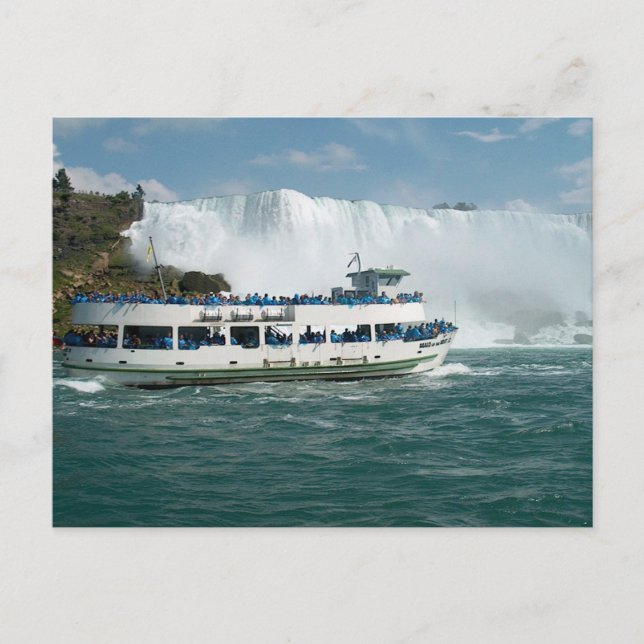 Cartão Postal Barco Vela Lago Ontário Niagara Rio Queda Vista di (Frente)