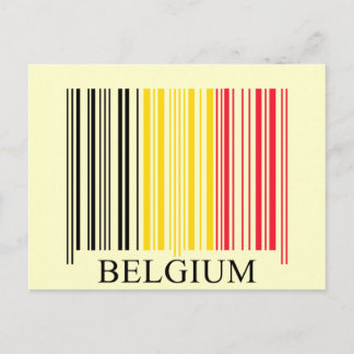 Cartão Postal Barcode Belgium Flag