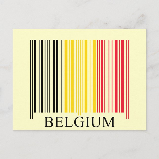 Cartão Postal Barcode Belgium Flag (Frente)