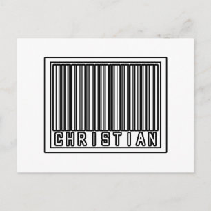 Cartão Postal Barcode Christian