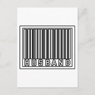 Cartão Postal Barcode Husband