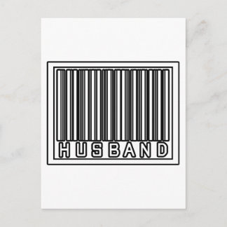 Cartão Postal Barcode Husband