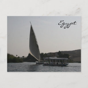 Cartão Postal barcos a nilo