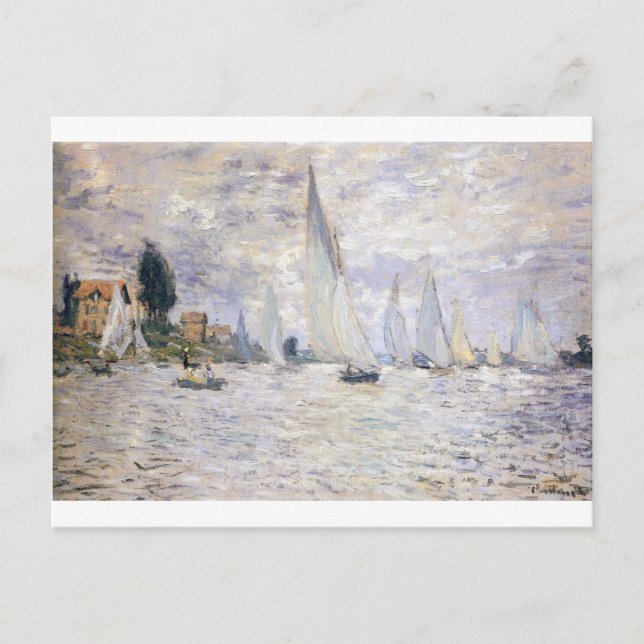 Cartão Postal Barcos à vela - Claude Monet (Frente)