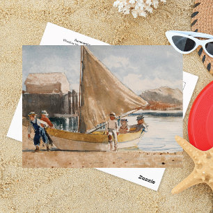 Cartão Postal Barcos à Vela de Verão Winslow Homer