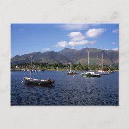Cartão Postal Barcos à vela Derubaram Água Keswick Cumbria