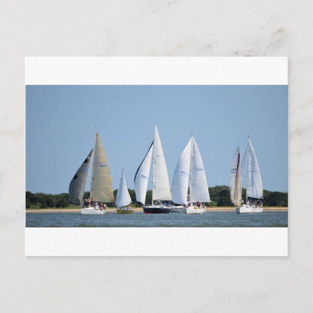 Cartão Postal Barcos à vela em 4 de julho (Frente)