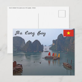 Cartão Postal Barcos à vela em Ha Long Bay - Vietname, Ásia