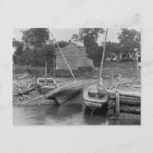 Cartão Postal Barcos à vela no ponto Kittery, 1900
