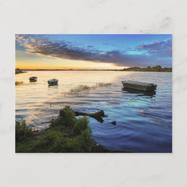 Cartão Postal Barcos À Vela Reflexos Do Sol (Frente)