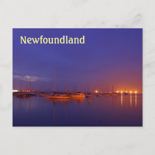 Cartão Postal Barcos de navegação de Terra Nova em marina no c