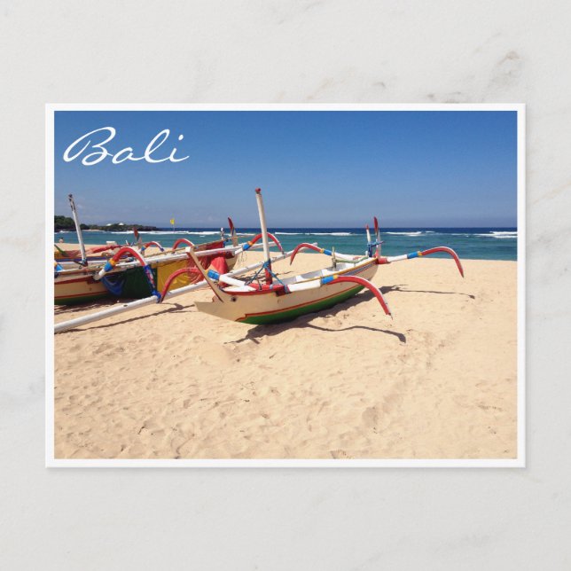 Cartão Postal barcos de nusa dua (Frente)