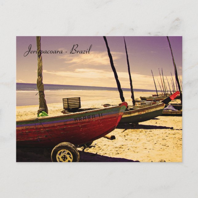 Cartão Postal Barcos de peixe - Jericoacoara, Brasil (Frente)