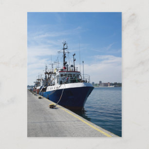 Cartão Postal Barcos de pesca amarrados