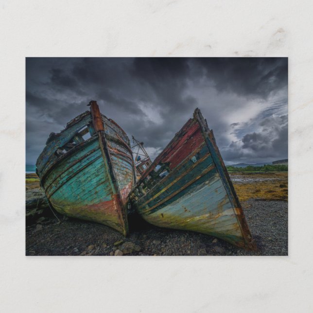 Cartão Postal Barcos De Pesca Antigos (Frente)