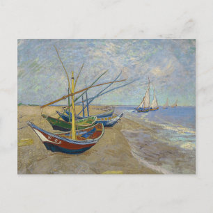 Cartão Postal Barcos de pesca de Vincent Van Gogh
