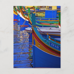 Cartão Postal Barcos de Pesca Malteses