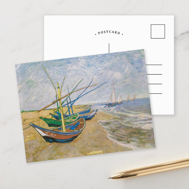 Cartão Postal Barcos de Pesca | Vincent van Gogh (Criador carregado)