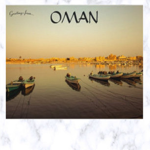 Cartão Postal Barcos de Salalah Oman