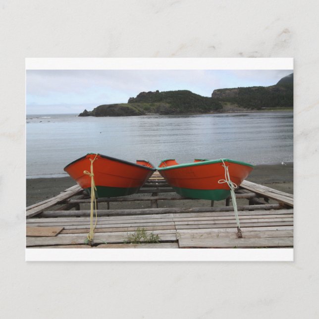 Cartão Postal Barcos de Terra Nova Bonitos (Frente)