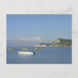 Cartão Postal Barcos em Sidari, Corfu (Grécia)