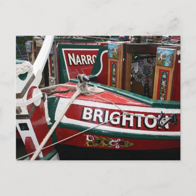 Cartão Postal Barcos estreitos (Frente)