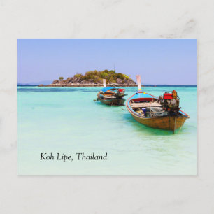 Cartão Postal Barcos, Koh Lipe, Tailândia
