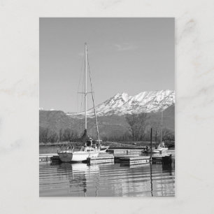Cartão Postal Barcos-Marinhos Pretos E Brancos Em Fotografia De 