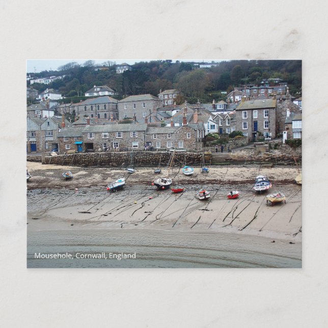 Cartão Postal Barcos na Praia (Frente)