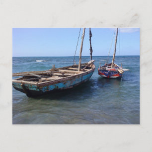 Cartão Postal Barcos no Haiti