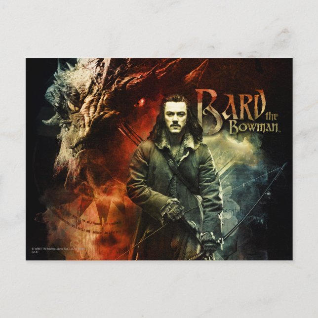 Cartão Postal BARD BOWMAN™ & Smaug (Frente)