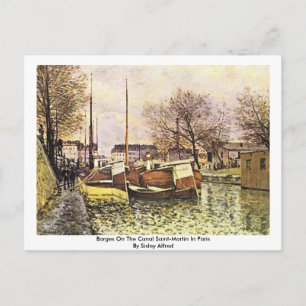 Cartão Postal Bargas No Canal Santo-Martin Em Paris