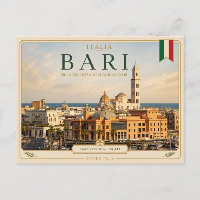 Cartão Postal Bari Vecchia, Bari - Itália (Frente)