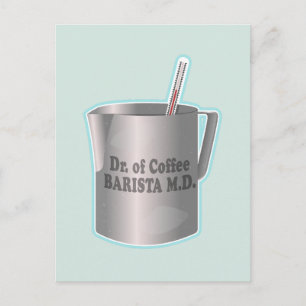 Cartão Postal Barista fazer de café