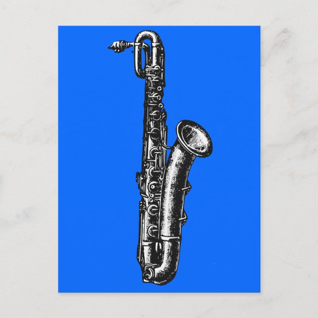 Cartão Postal Baritone Saxofone (Frente)