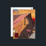 Cartão Postal Barn Collage<br><div class="desc">All rights reserved © Angelandspot Digital art by Angelandspot a photo of one of the barns with a quilt photos I took several years ago and then ran through an AI art app to turn it into a mixed media collage AI generated art</div>