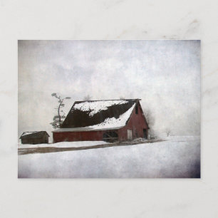 Cartão Postal Barn de inverno