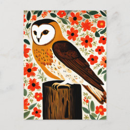 Cartão Postal Barn Owl