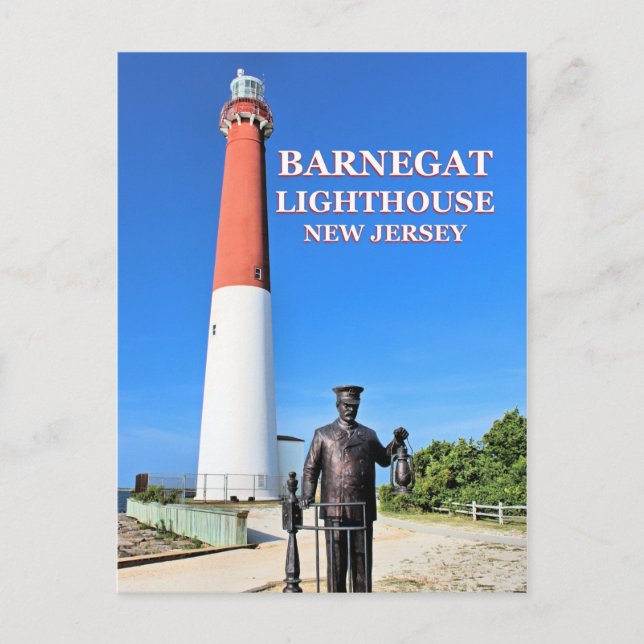 Cartão Postal Barnegat Lighthouse, Cartão-postal de Nova Jersey (Frente)