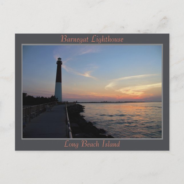 Cartão Postal Barnegat Lighthouse Sunset (Frente)