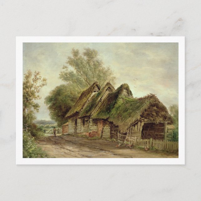 Cartão Postal Barns em Flatford (óleo na canvas) (Frente)
