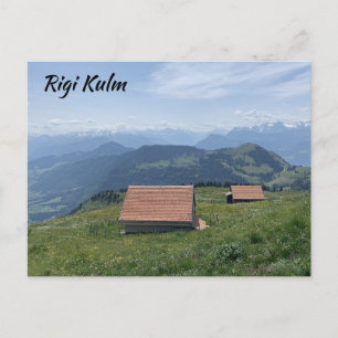 Cartão Postal Barns na Suiça Rigi Kulm