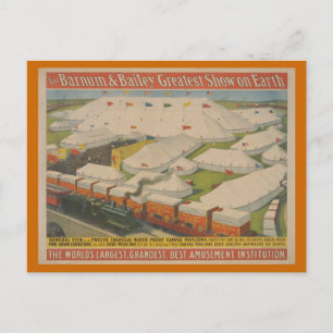 Cartão Postal Barnum e Bailey Circus Poster