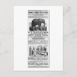 Cartão Postal Barnum & London 9 United Shows Ad