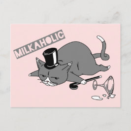 Cartão Postal Baron bonito Chalaça Ilustração do gato |