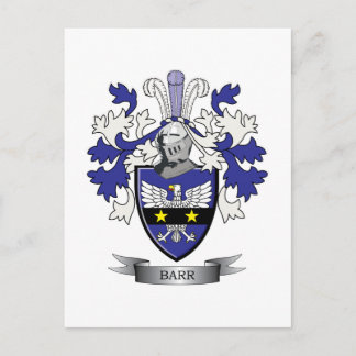 Cartão Postal Barr Family Crest Casaco de Armas
