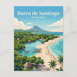 Cartão Postal Barra de Santiago, Ahuachapán El Salvador