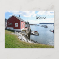 barraca e barcos da lagosta em Maine