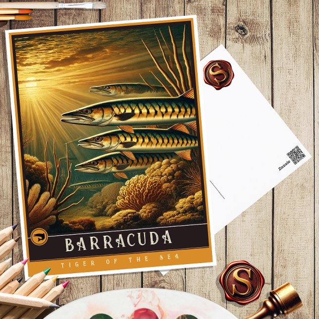 Cartão Postal Barracuda | Cartão-postal para animais de cunhagem (Criador carregado)