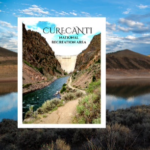 Cartão Postal Barragem de Morrow Point, ARN de Curecanti, Rio Gu